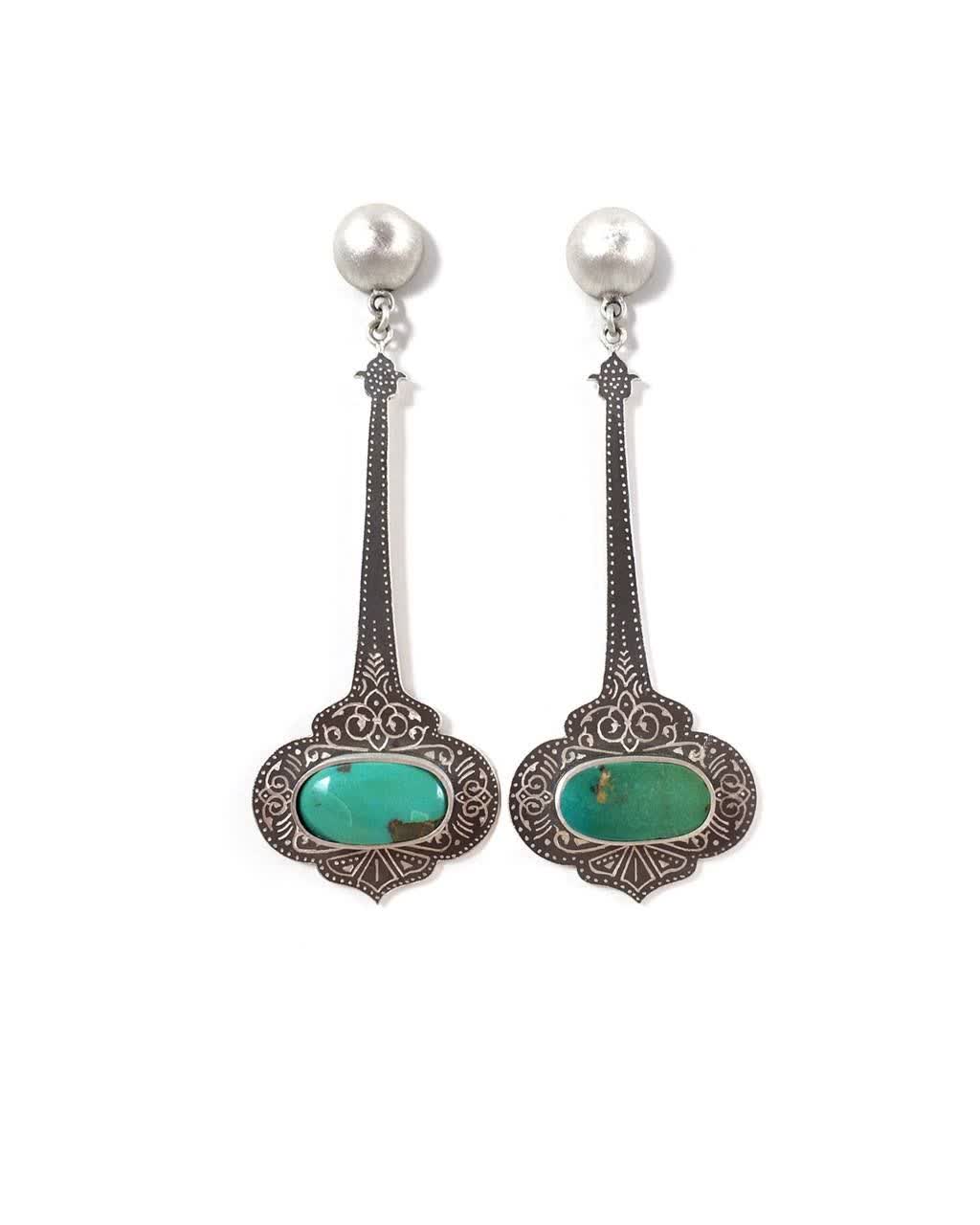 گوشواره صراحی فیروزه
